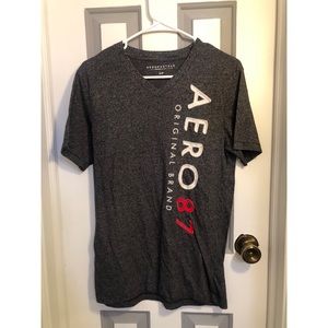 V-neck Gray Aeropostale Tee Shirt